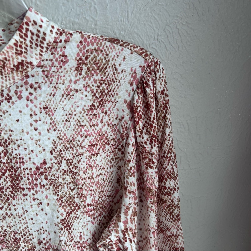 Chicos Python Snake Print Lyocell Long Sleeve Top… - image 5